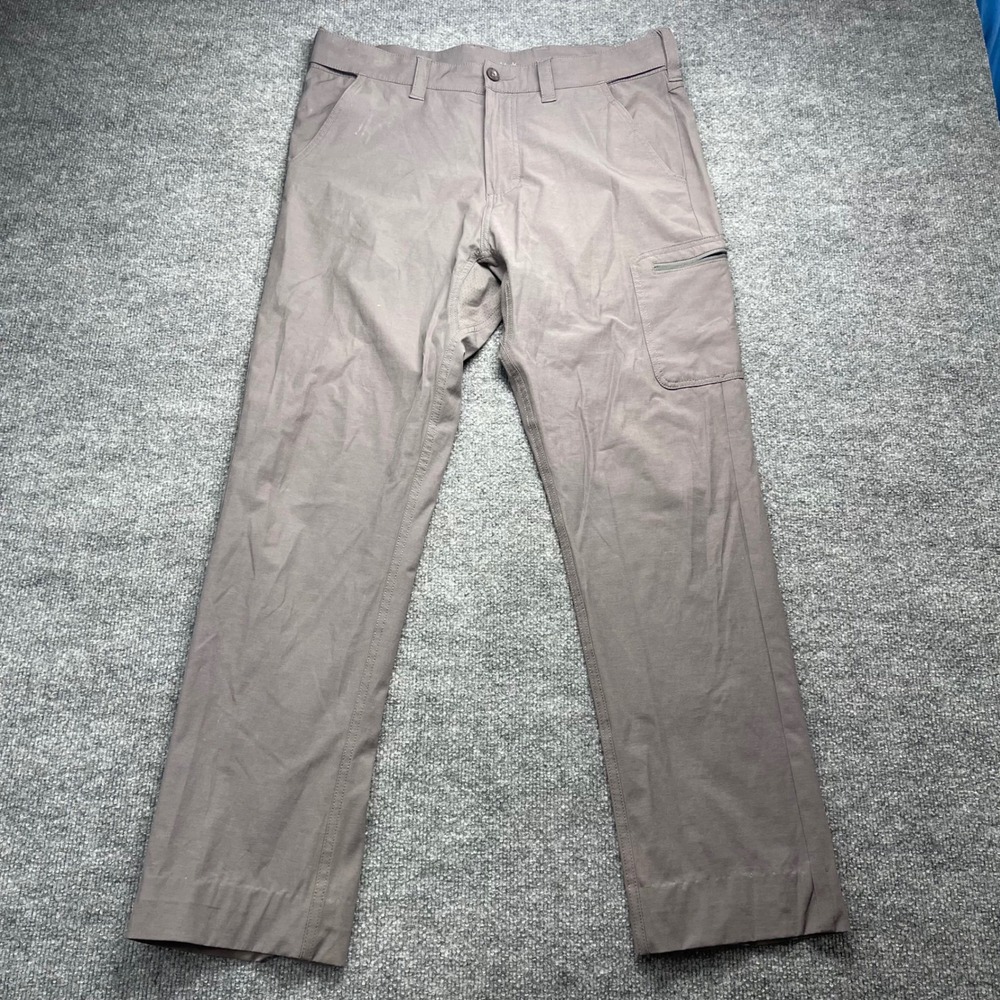 Huk Pursuit Mens Gray Fishing Pants Size Large Outdoor Hiking Cargo Pants